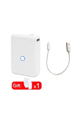 Yunboo D110 İngilizce Ev Ofis Termal Etiket Yazıcı: Taşınabilir Mini Bluetooth, Kolay Kullanım, 1 Rollü Kağıt Dahil