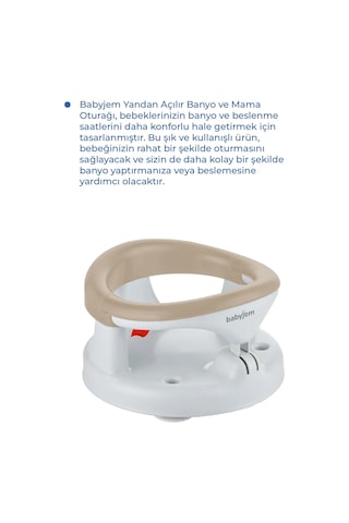 Babyjem Yandan Açılır Banyo ve Mama Oturağı Taş