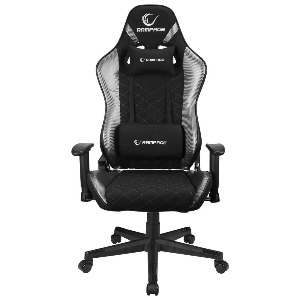 Rampage Kl-r83 Carbon Üst Seviye Terletmez Kumaş Gri/siyah Gaming Oyuncu Koltuğu Siyah - Gri