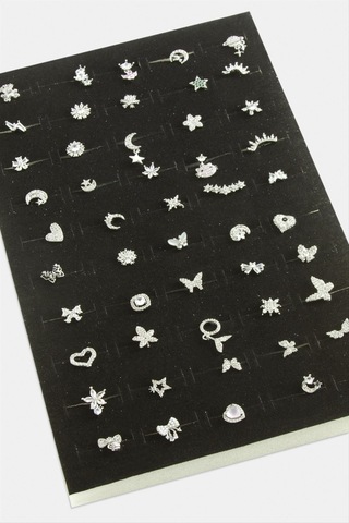 Tragus Zirkon Taşlı Piercing 1 Adet Çok Renkli