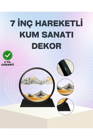Zihin Açıcı Kum Manzarası - 3d Dinamik Kum Tablosu, Dekoratif, Dönüştükçe Yenilenen Sakinleştirici Sanat Eseri
