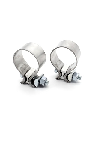 Skycity 2 Adet 2 İnç T409 Paslanmaz Çelik Dar Boru Klembi - Anti-korozon Exhaust Bağlantı Elemanı