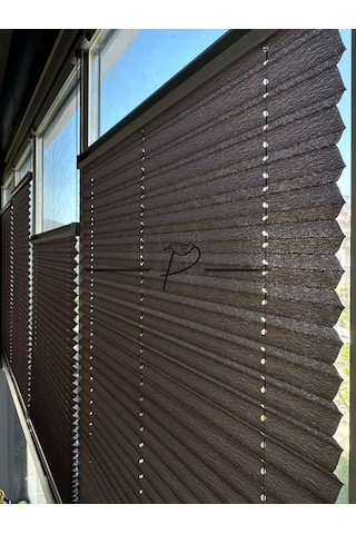 Rendecioğlutekstil Plise Perde Cam Balkon Akordiyon Perde Sistemleri 11 Renk Seçeneği 100 X 120 Gri Genel