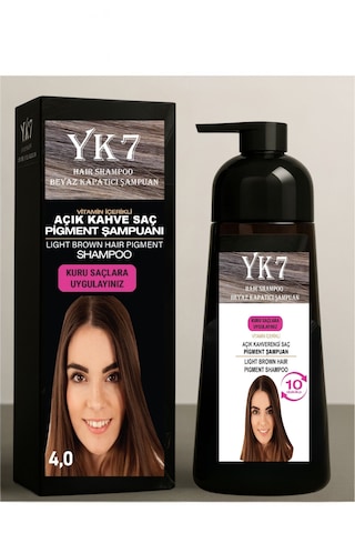 Yk7 Açık Kahverengi 4.0 Beyaz Kapatıcı Şampuan Yk7 Açık Kahverengi 4.0 Beyaz Kapatıcı Şampuan