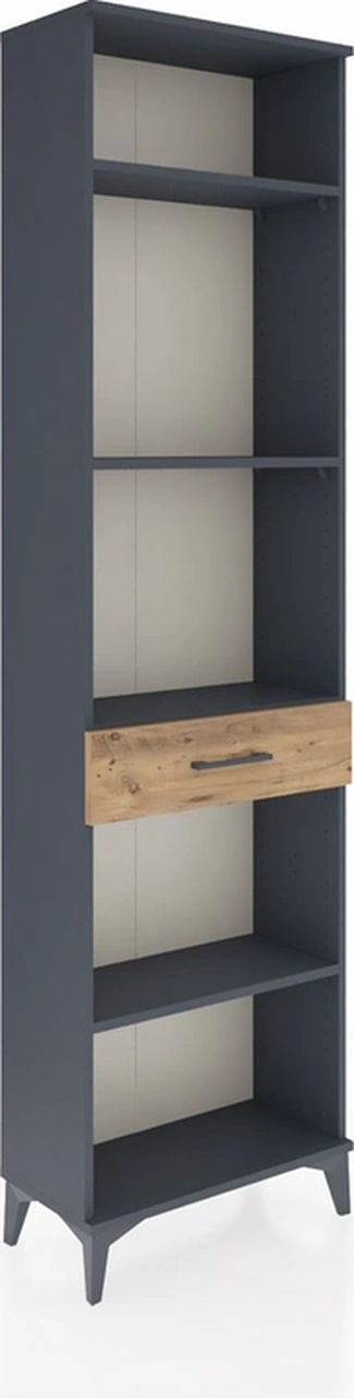 Arges Dolap 4 Raflı Tek Çekmeceli 60x30x221 Antrasit-çam Antrasit