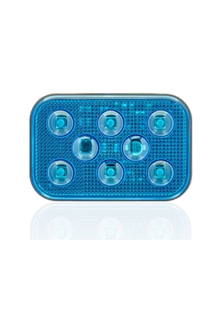 Sanel Animasyonlu 12 - 24V Universal Kare 6 Led Dış Mekan Uyumlu Mavi SBDF6B