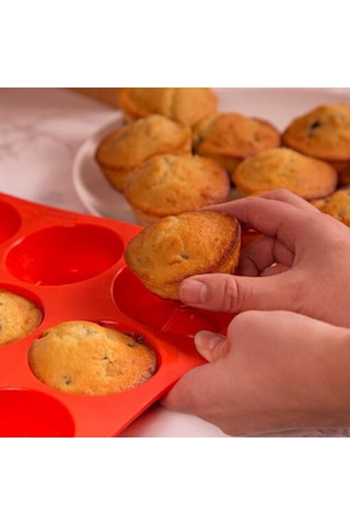 Jms Silikon Fırın Cupcake Pişirme Tepsiler Ve Kalıplar Tava Seti Yeşil + Tarif E-kitabı Yeşil