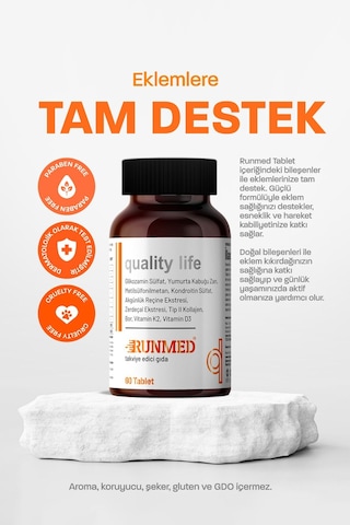 Quality Life Runmed Glukozamin Msm Kondroitin Tip 2 Kollojen 60 Tablet