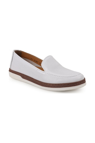 Libero L10.2080 Kadın Casual Jüt Detaylı Lazer Kesim Slip-on Ortopedik Comfort Anne Ayakkabısı Beyaz