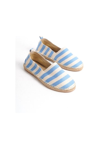 Mubiano Summer Erkek Jüt Taban Keten Mavi/beyaz Espadril -mssr3535-mb Mavi/beyaz
