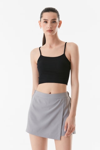 Fullamoda Fitilli İp Askılı Crop Büstiyer 24ygb650211071-siyah 24YGB650211071-Siyah