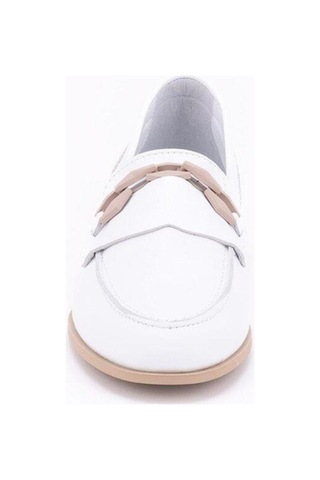 Mammamia D24ya-3215 Kadın Deri Loafer Ayakkabı D24YA-3215-R7263 Beyaz