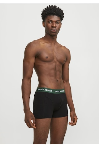 Jack & Jones Erkek Logolu Beli Lastikli 5'Li Boxer Paketi - Solid 12254366 Black