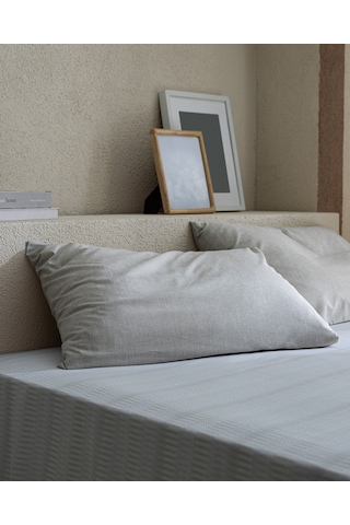 Madame Coco Delrico Tek Kişilik Pamuklu Çarşaf Takımı - Bej Ekru