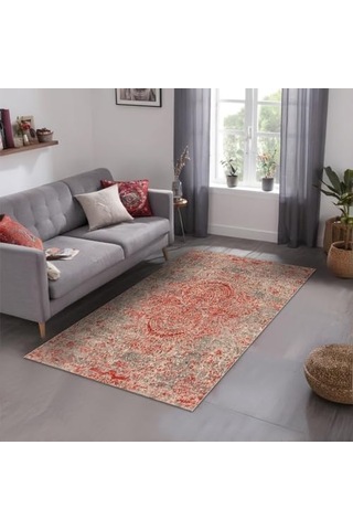 Kadife Kaymaz Pamuk Tabanlı Yıkanabilir Antibakteriyel Salon Halısı 100x150 Diğer