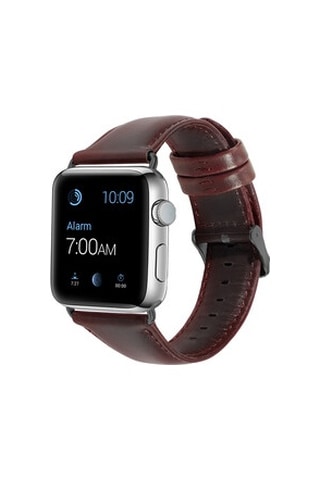 Apple Watch Uyumlu 42mm Luxury Leather Deri Kordon - Siyah