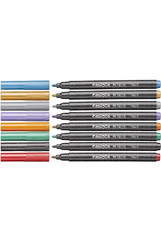 Carioca Metallic Keçeli Kalem 8'li