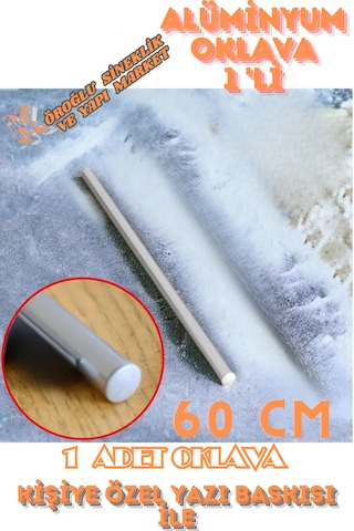 1'li Masterchef Alüminyum Paslanmaz 60cm Metal Oklava Hamur