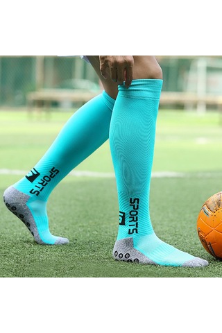 Monyee Uzun Kollu Spor Çorapları: Antibakteriyel, Koku Engellici, Kayma Önleyici, Futbol Ve Diğer Sporlar İçin Unisex Mavi Mavi