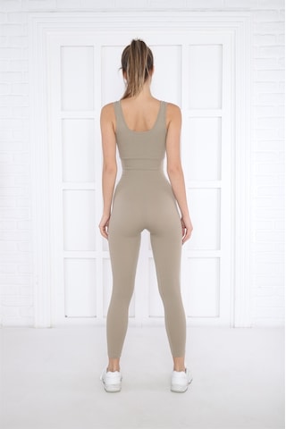 Escetic Kadın Spor Midstone Toparlayıcı, Yüksek Bel Fitnes Bra Tayt Takım-4328 - L Çok Renkli