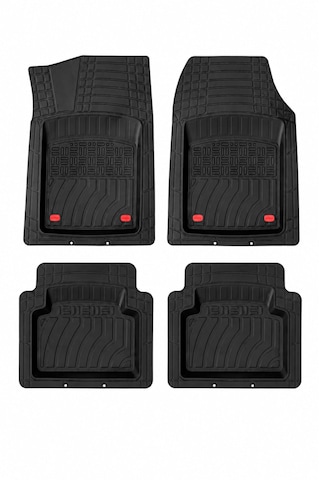 Universal 4d Havuzlu Oto Paspas A Kalite Tüm Araçlara Uyumlu Siyah Oto Paspas Seti Suv-hatchback-sedan