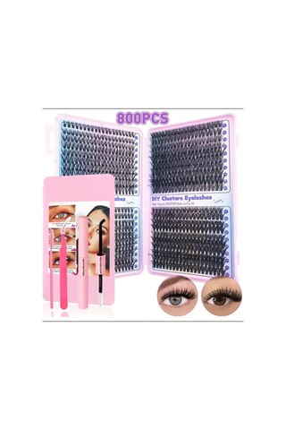 Oyuncakstore Takma Kirpik Seti 800 Adet Kirpik Cımbız,güçlü Yapıştırıcı,sabitleyici,uygulama Fırçası