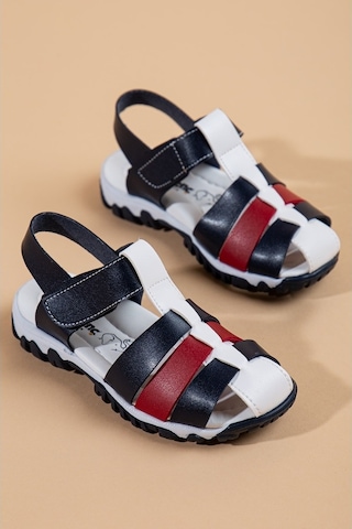 Şirin Bebe 3332 Lacivert Beyaz Erkek Çocuk Sandalet Ayakkabı