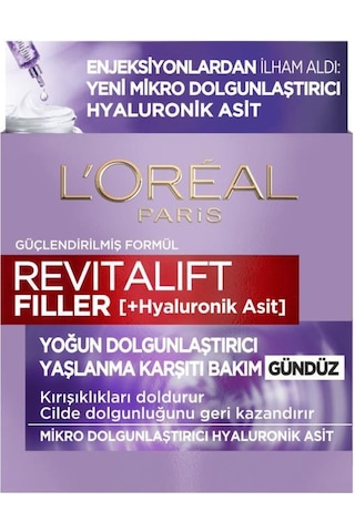 L'Oreal Paris Revitalift Filler Gündüz Bakım Kremi 50 ML