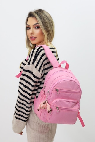 Sevimli Peluş Figürlü Günlük Kadın Sırt Çantası Şık, Kullanışlı, Okula Ve Seyahate Uygun Pembe