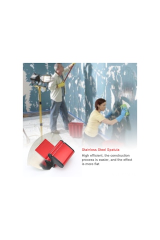 Kosona Paslanmaz Çelik Macun Spatulası - Rahat Tutuşlu, Hafif Ve Dayanıklı Yuvarlak Uçlu Duvar Aleti