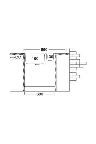 Paslanmaz Çelik Eviye 50*100cm Gri