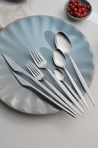 Karaca  Elegance Thor V2 Platin 12 Kişilik 84 Parça Çatal Kaşık Bıçak Takımı