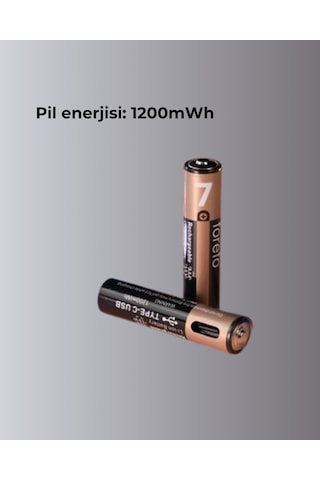 Cosmotex Usb Type-c Şarjlı Aaa Lityum Pil 1.5v Sabit Voltaj, 1000+ Şarj Döngüsü İle Uzun Ömür