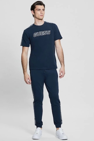 Guess Erkek Arlo Logolu T-shirt Xxl Lacivert