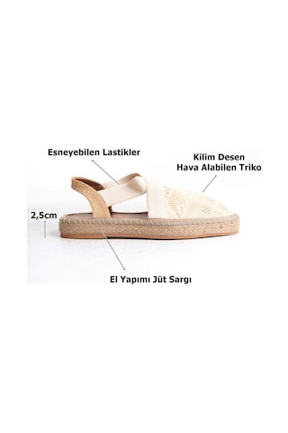 Roof Atelier Rosa Bej Triko Espadril Ayakkabı Ayakkabı Bej