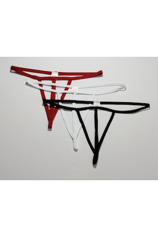 Asist Secret Magic Asm1266 Kadın 3 Lü Renkli Özel Bölgesi 3 Serit Tanga String Karışık Renk