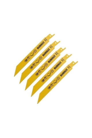 Dewalt DT2348-QZ 152 MM 1.8-2.5 MM Diş 3-8 MM Kesim 5'li Bi-Metal Sert Plastik Sandviç Kesim Tilki Kuyruğu Testere