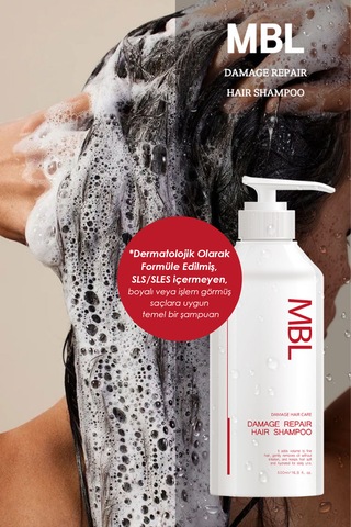 Mbl Damage Repair Şampuan İşlem Görmüş Yıpranmış Saçlar İçin Özel Bakım Şampuanı 500ml Tüm Saç Tipleri