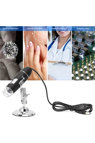 Pazly 1600x Usb Dijital Mikroskop - 8 Led, Manuel Odak, Hd Görüntü, Taşınabilir