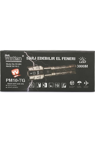 Watton 3000 Lümen Güçlü El Feneri Watton Wt-604 Çok Renkli