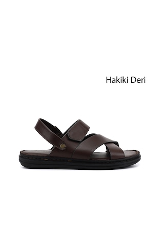 Gönderi(R) Gönderi R Erkek Kahverengi Hakiki Deri Comfort Sandalet Dyma73142823