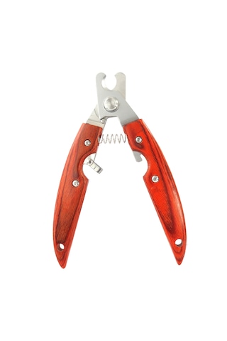 Geeksen Ahşap Saplı Ergonomik Evcil Hayvan Tırnak Kesici - Paslanmaz Çelik Bıçaklı, Kaymaz Tasarım, Güvenli Ve Kolay Kullanım