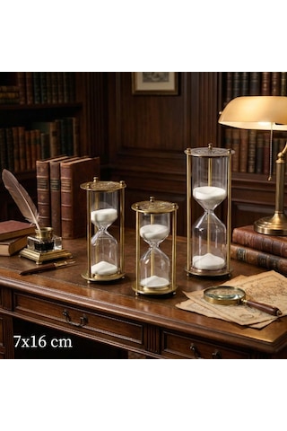 Dekoratif Cam Kum Saati 7x16 Cm Diğer