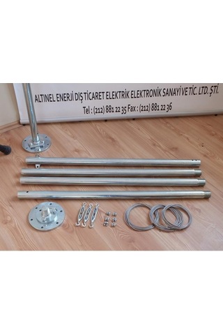 İstabreeze Direk Seti 4 Metre - Rüzgar Türbini İçin 15 Kg Taşıma Kapasiteli