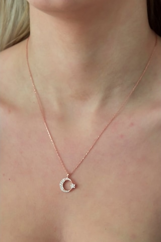 925 Ayar Rose Ayyıldız Kadın Gümüş Kolye (514535168)