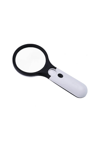 Microcase By5 Işıklı Çift Gözlü 45X 3X Büyütme El Büyüteci