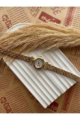 Rub070 25 Mm Rubsey Retro Minimal Hasır Kordon Vintage Kadın Kol Saati Siyah