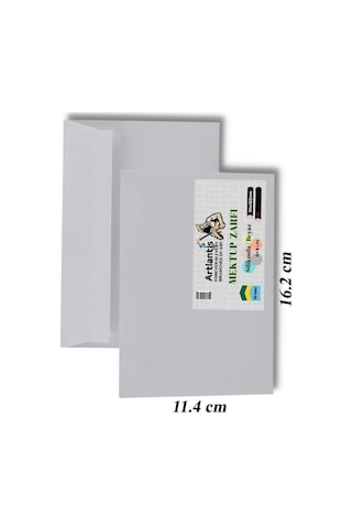 Mektup Zarfı Silikonlu 114x162 Mm 50 Adet 1 Paket Artlantis Cırtlı Beyaz Zarf Takı Zarfı Düğün Para Zarfı