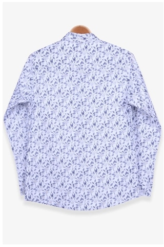 Erkek Çocuk Gömlek Çiçek Desenli Beyaz (8-14 Yaş) (546543176)