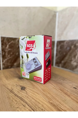 Ags Pastik Tezgah Altı Led Armatür Çift Priz Sistemli